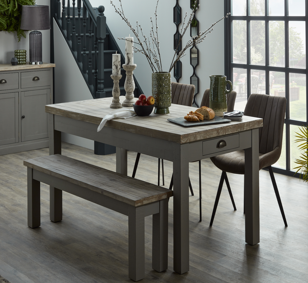 The Burford Collection Dining Table With  Two Drawers
