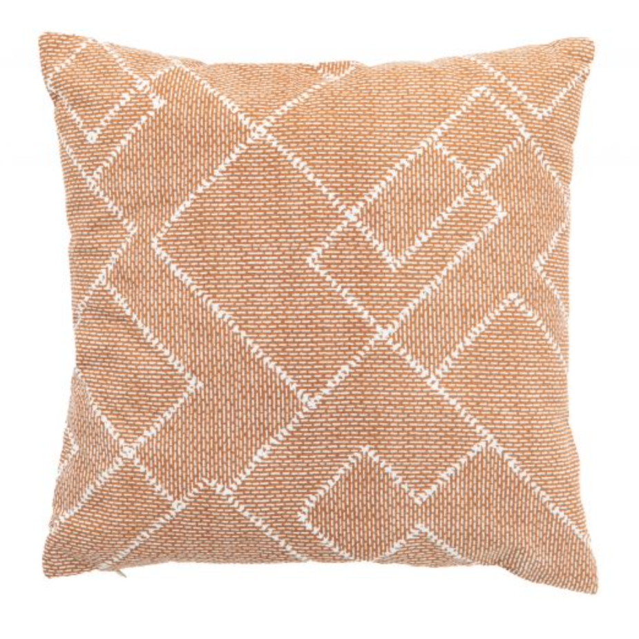 Terracotta Geometric Cushion Cover