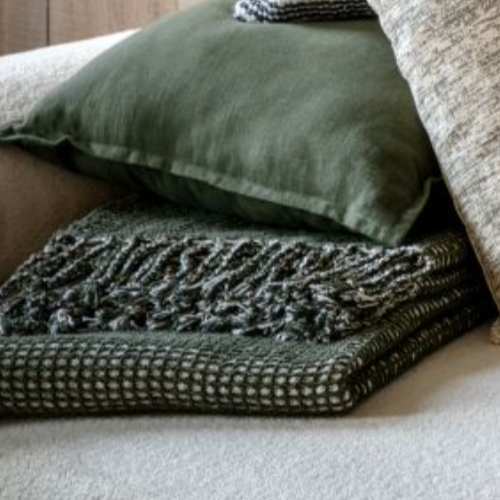 Waffle Texture Neutral Throw