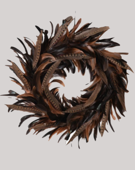 Pheasant Feather Wreath