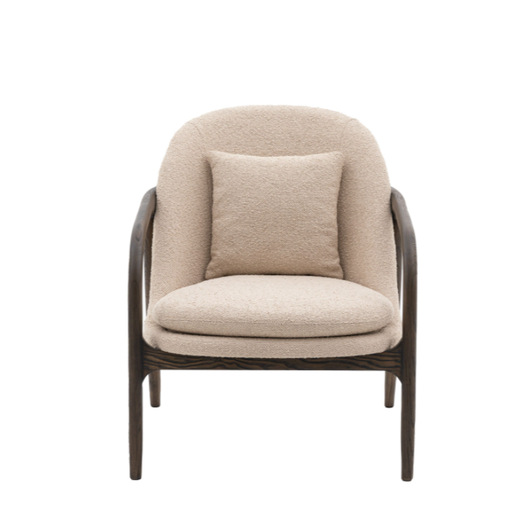 Taupe Curve Armchair
