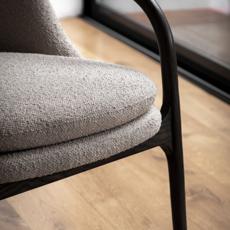 Taupe Curve Armchair