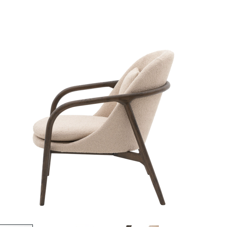 Taupe Curve Armchair