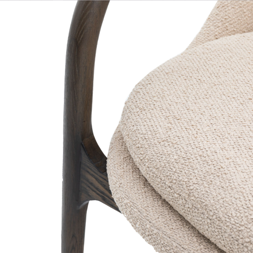 Taupe Curve Armchair