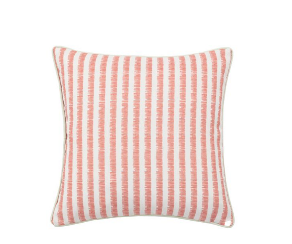 Set of 2 Apricot Coral Geometric Outdoor Cushion H:45cm x W:45cm