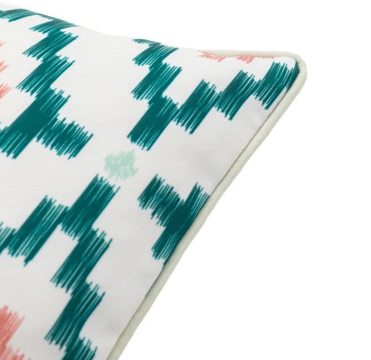 Set of 2 Apricot Coral Geometric Outdoor Cushion H:45cm x W:45cm