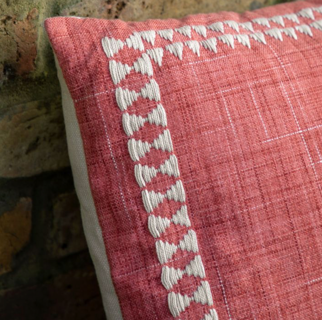 Set of 2 Apricot Stitch Outdoor Cushions H:45cm x W:45cm