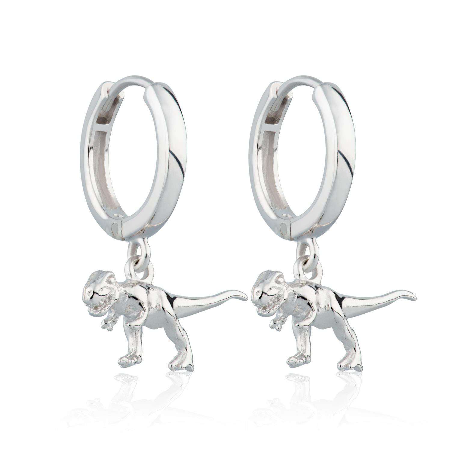 T-Rex Dinosaur Hoop Earrings