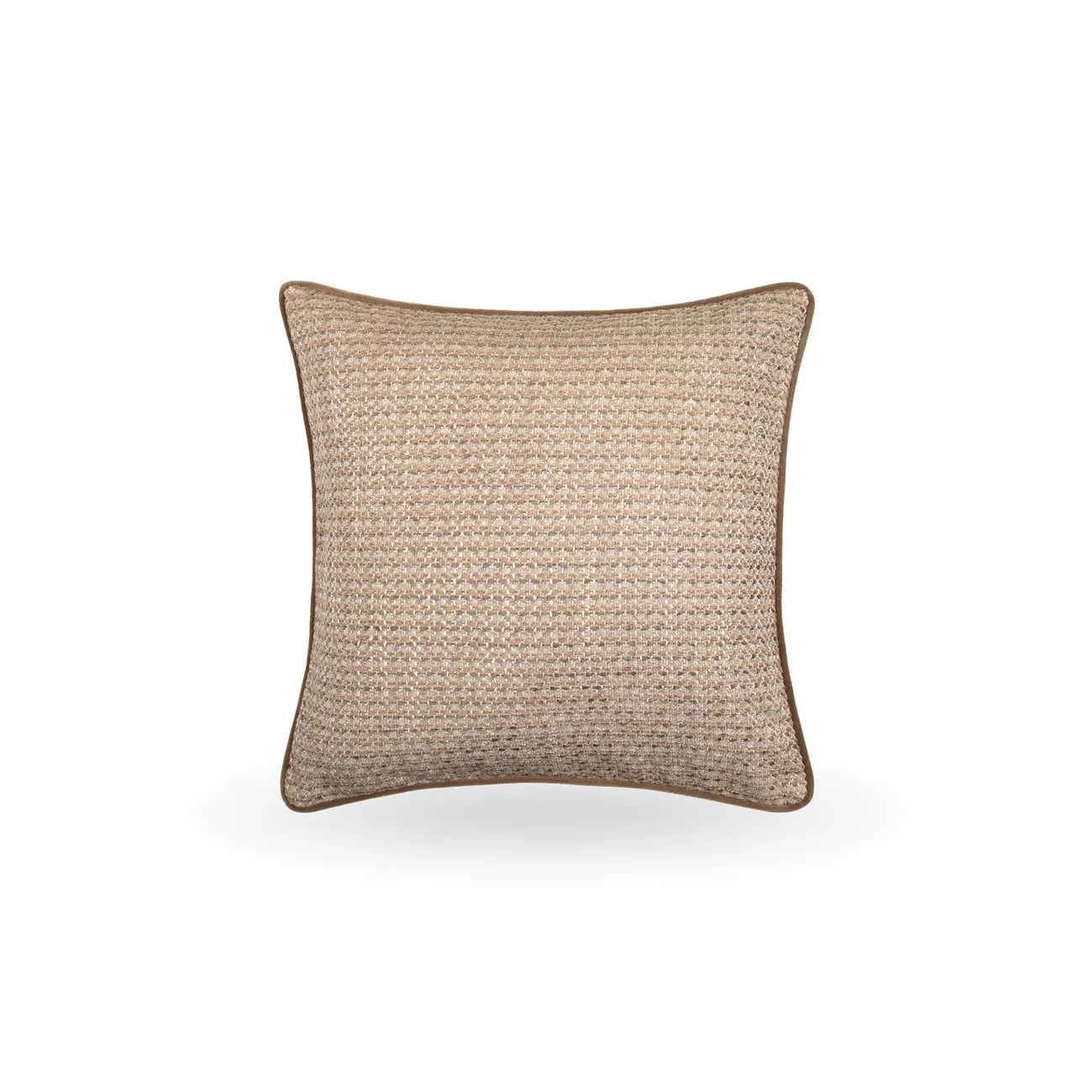 Textured square pillow on a white background
