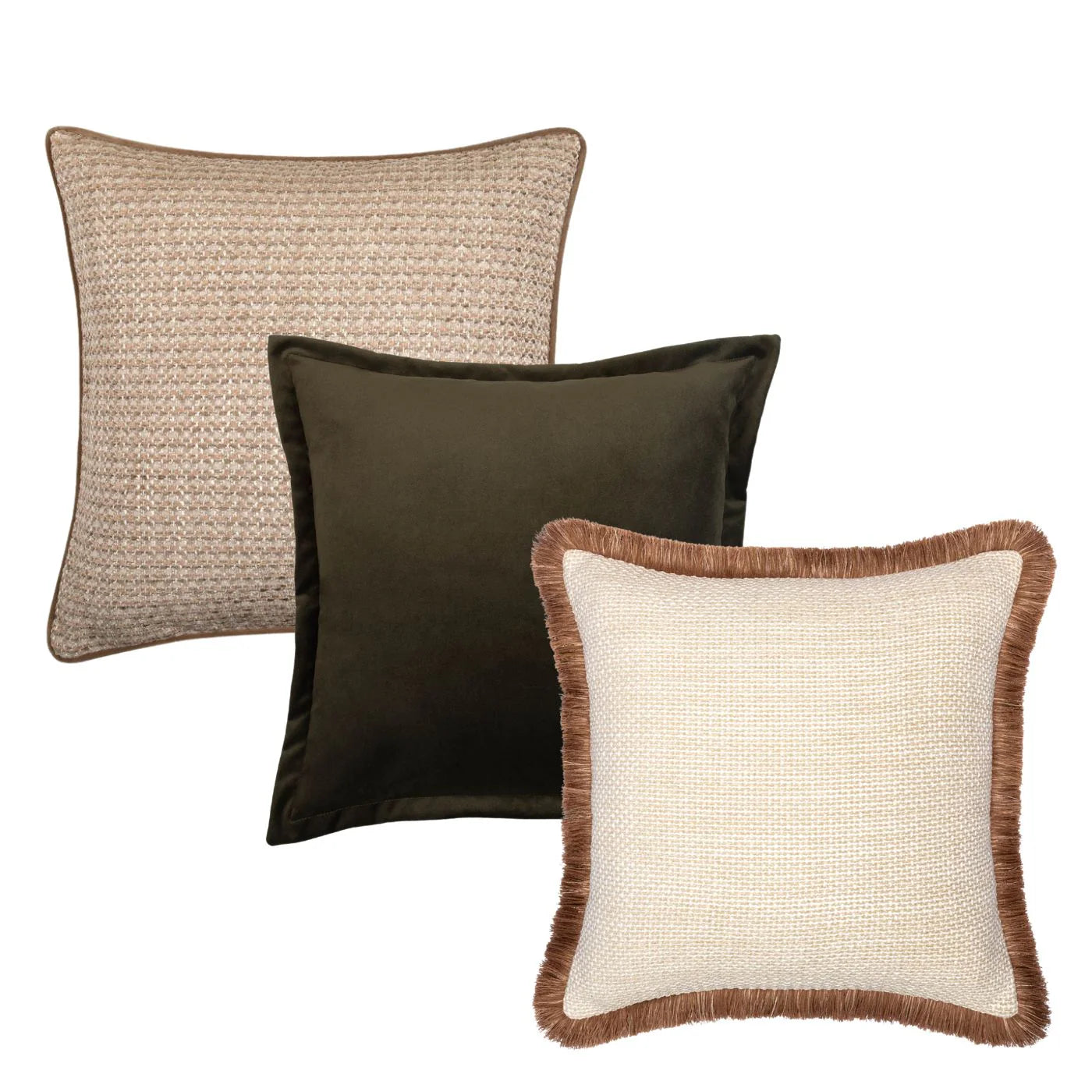 Juniper Green Velvet Cushion with Cuff