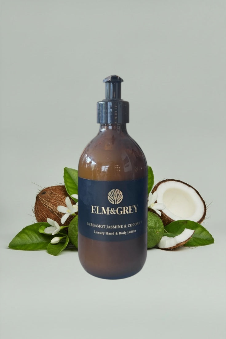 Bergamot Jasmine and Coconut luxury hand and body lotion