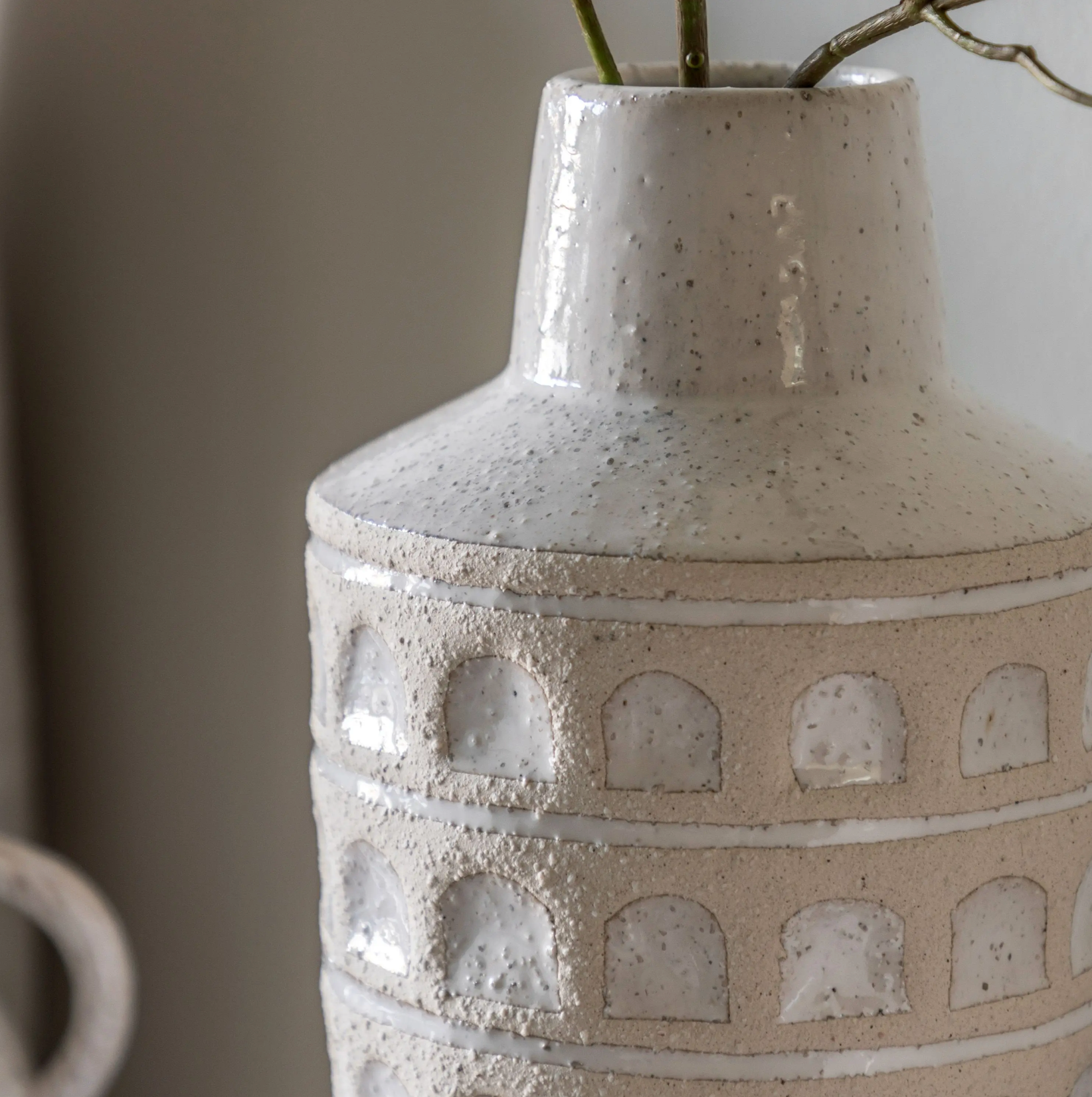 Capua Ceramic Graphic Vase