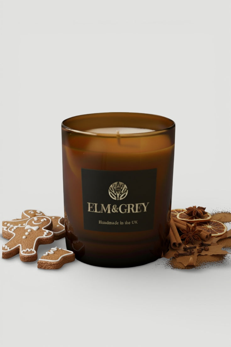 Ginger spice candle from elm and grey