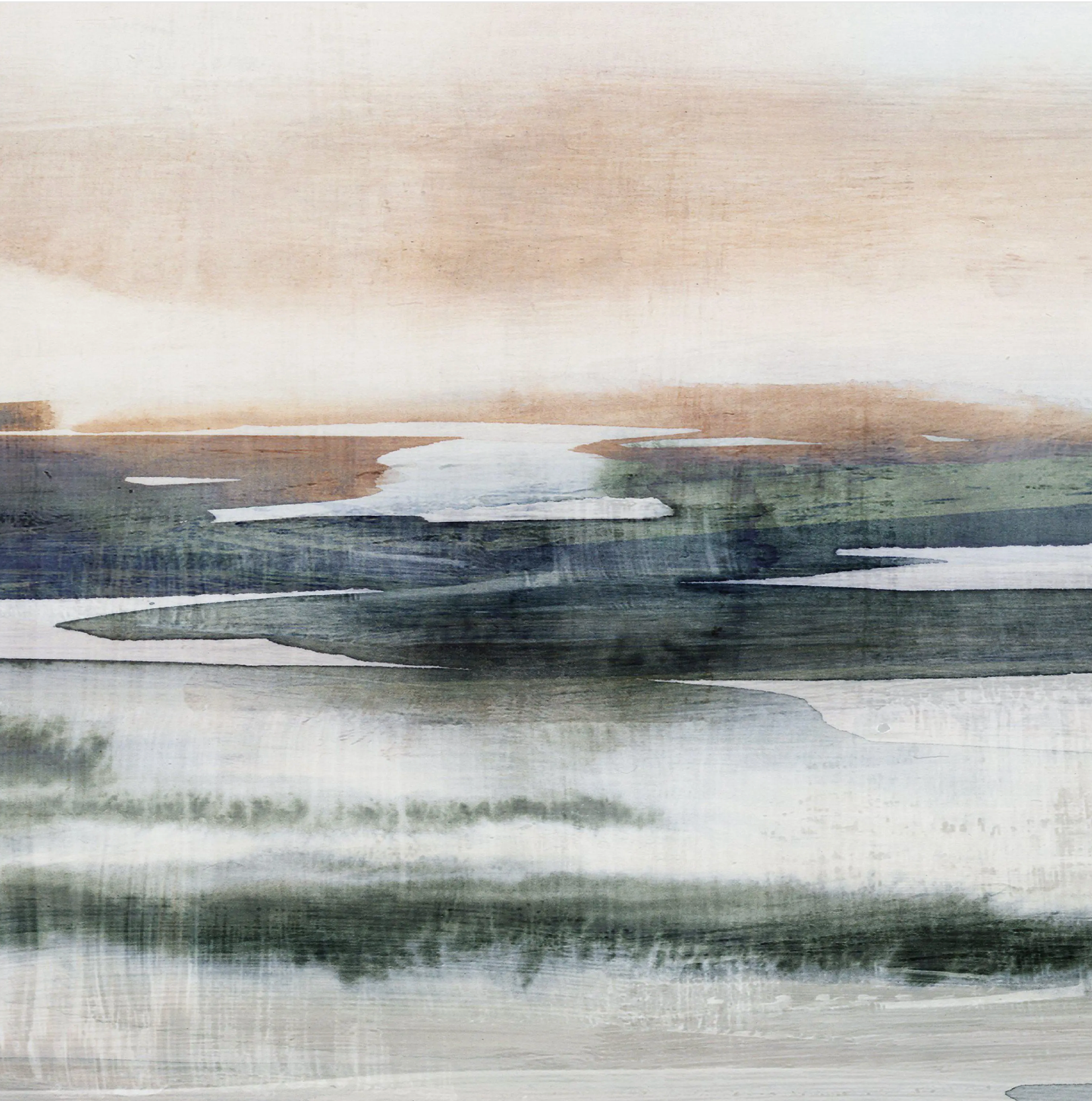 Illusion Framed Canvas | Large Abstract Coastal Wall Art