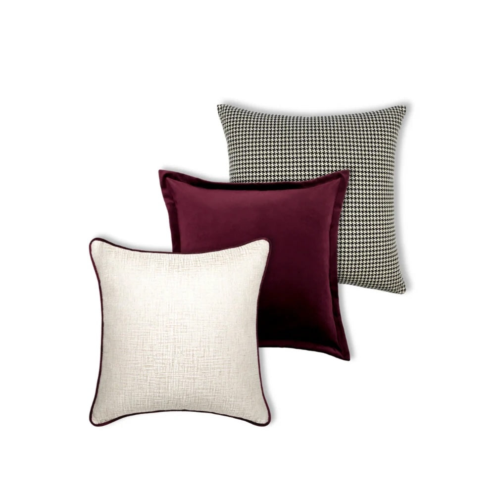 Isla, Plum & Pearl Curated Cushion Trio