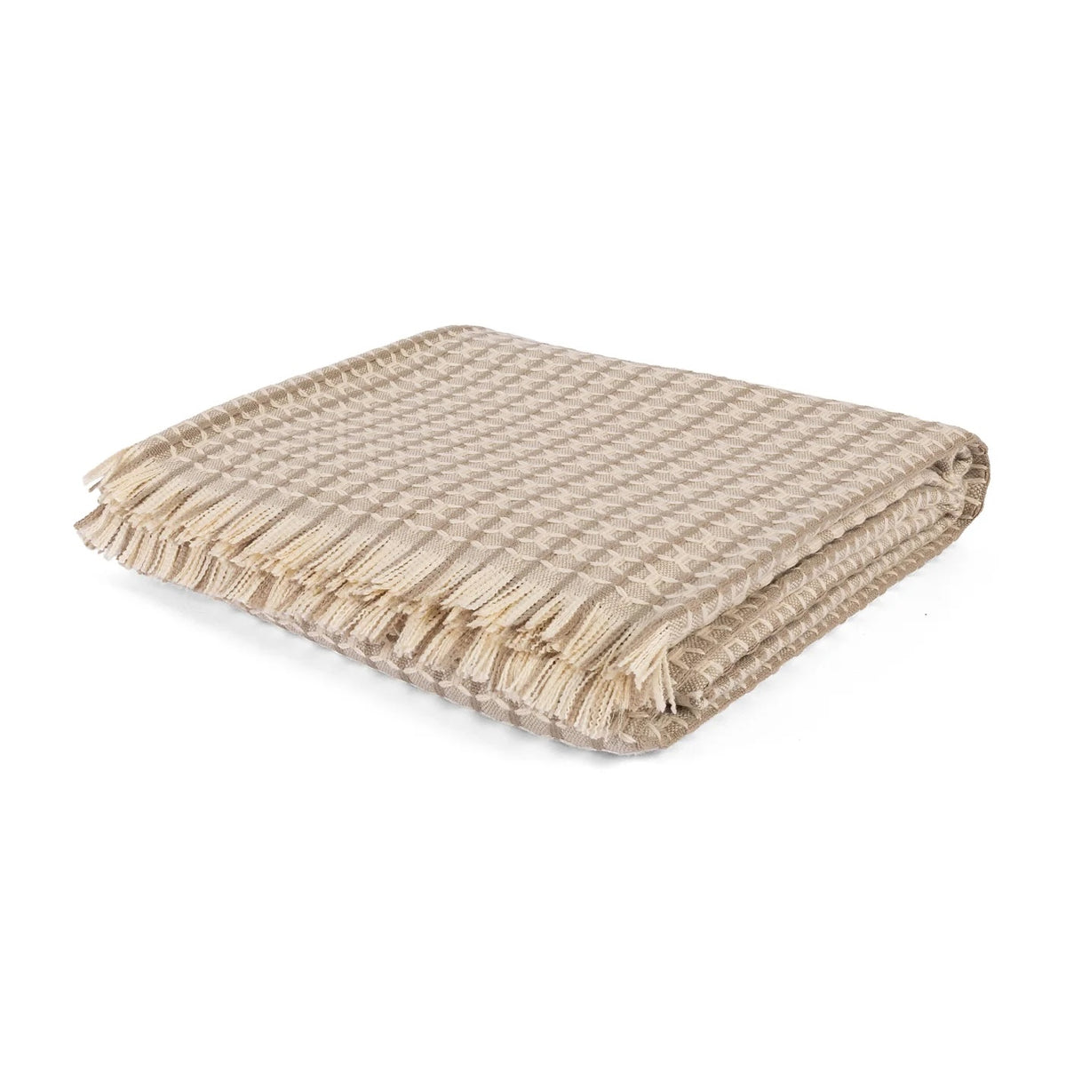Latte Geometric Woven Throw