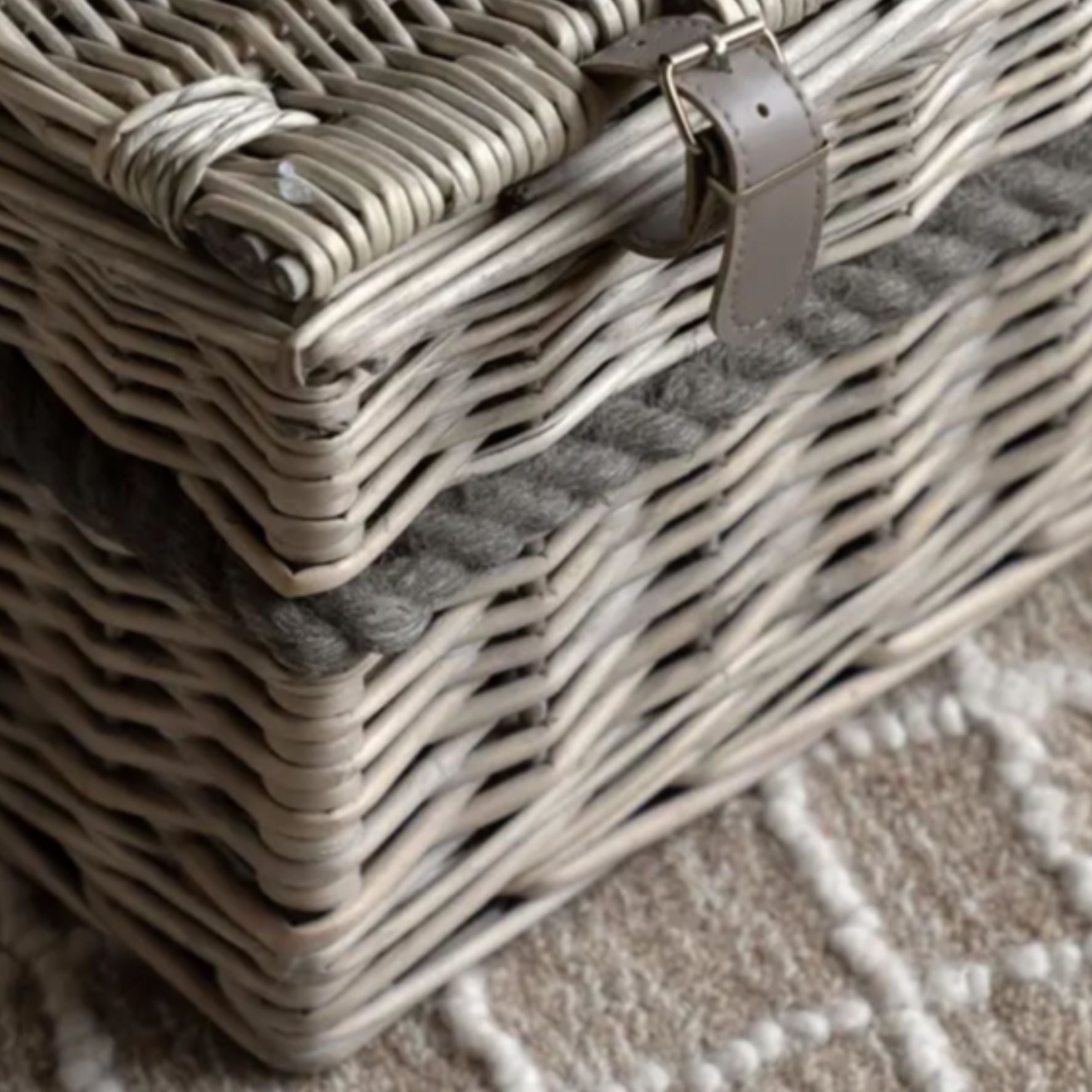 Willow Lidded Baskets Natural Set of 2