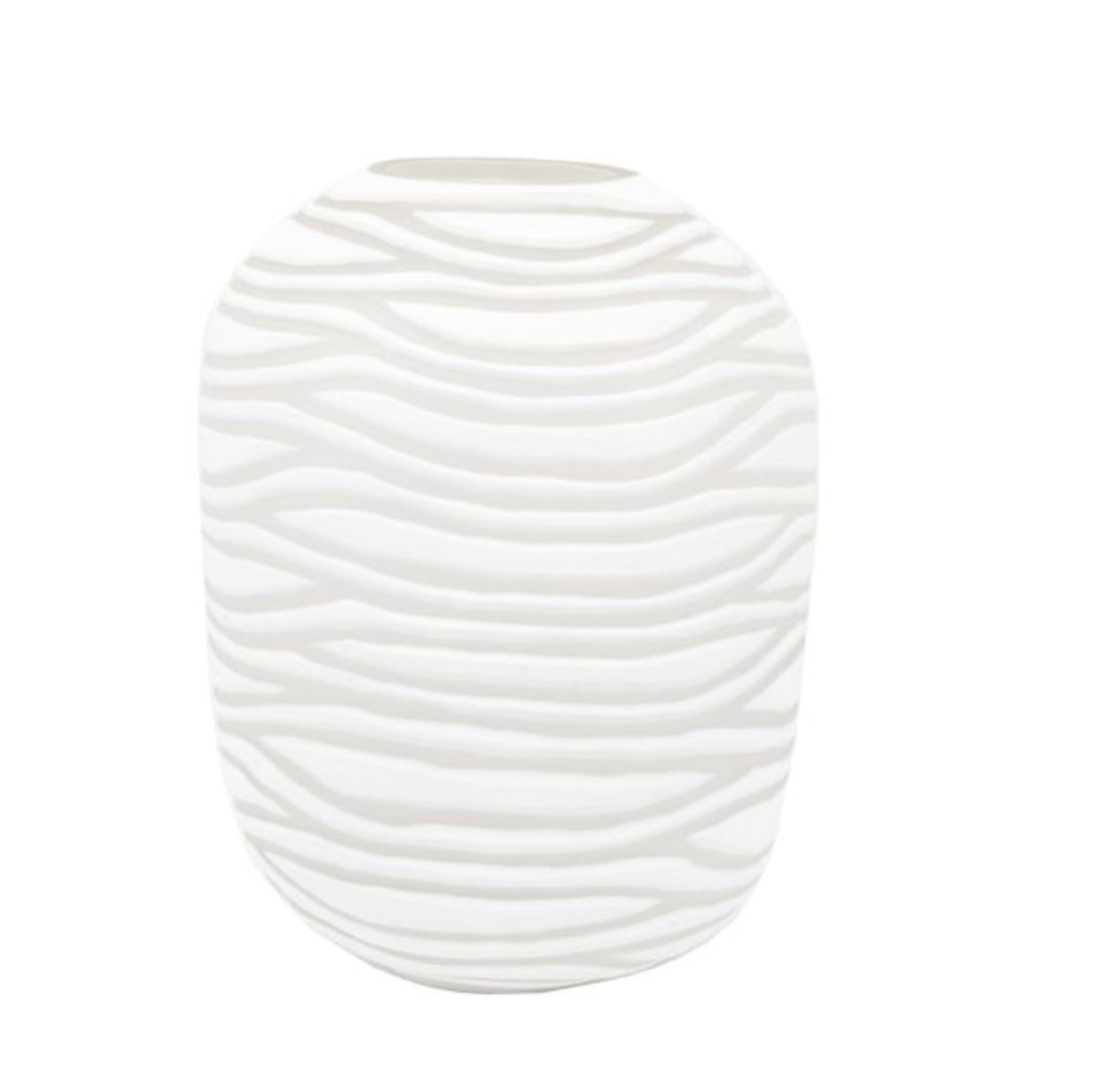 White textured vase on a white background