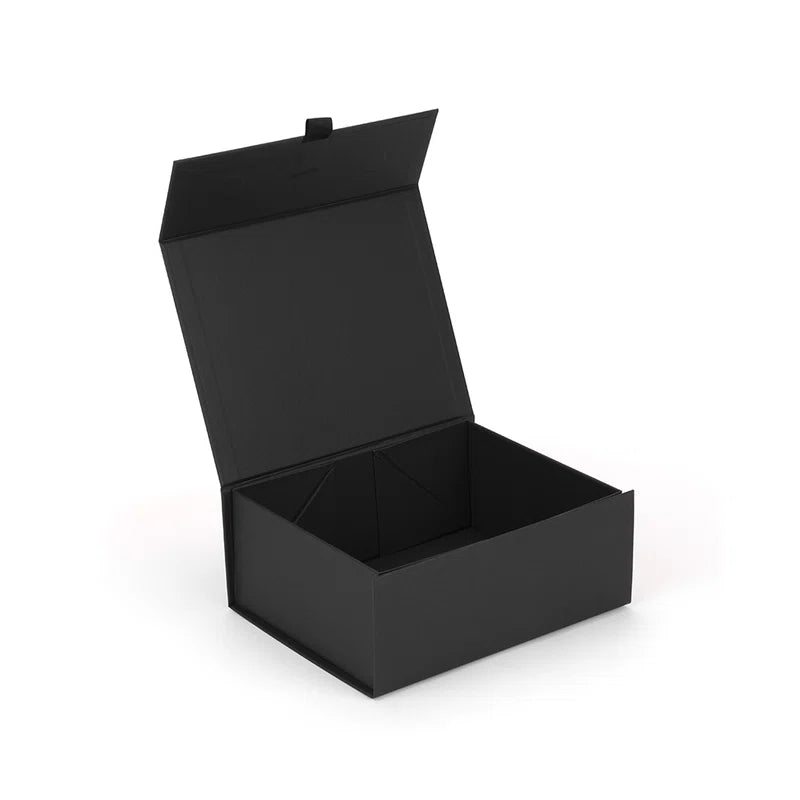 Black open box on a white background