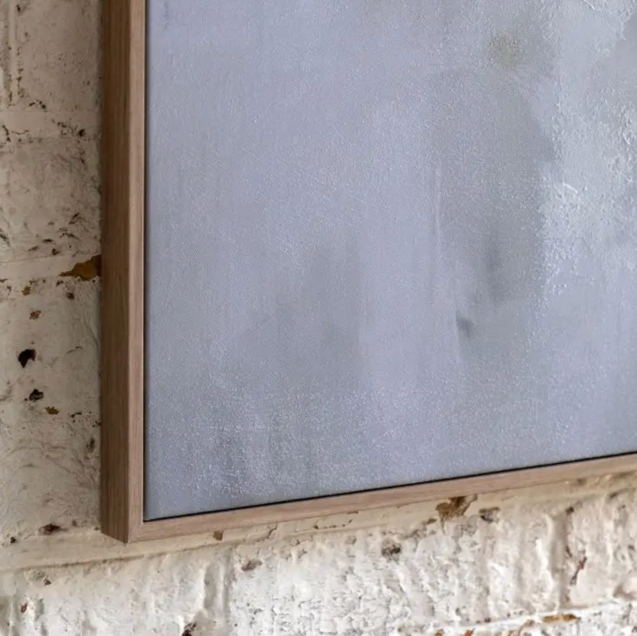 New Day Framed Canvas | Large Abstract Wall Art with Light Wood Frame