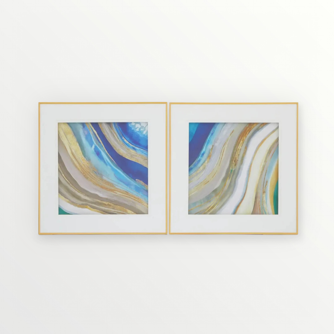 Ocean Swirls Wall Art Set