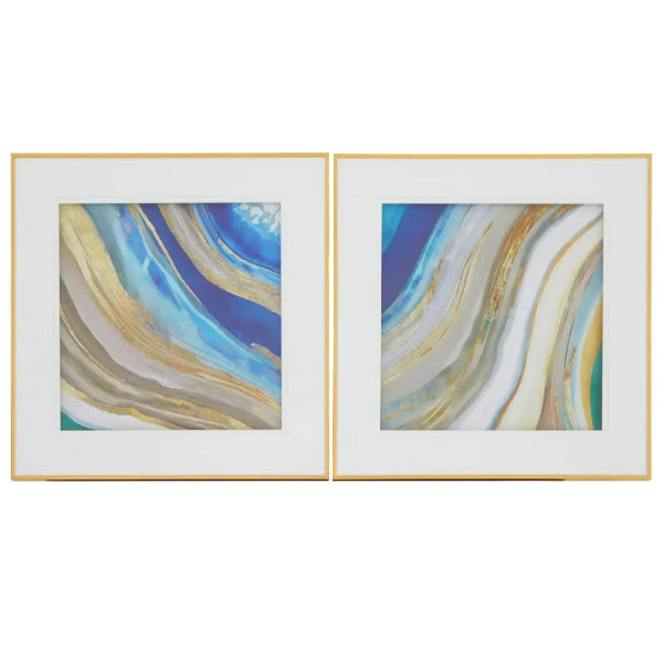 Ocean Swirls Wall Art Set
