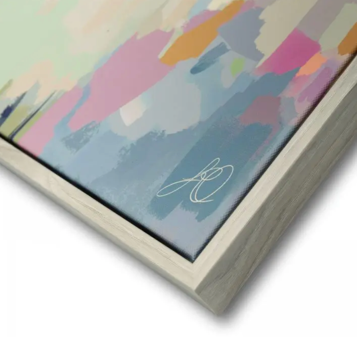 On the Breeze Framed Canvas | Large Coastal Abstract Wall Art