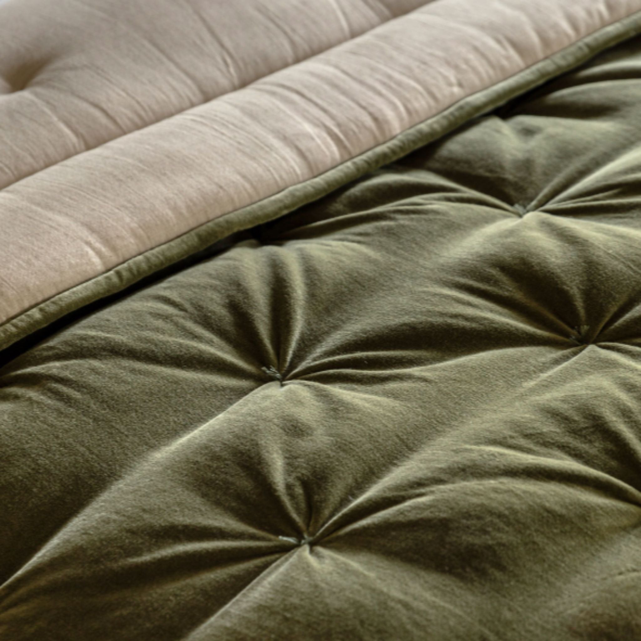 Opulent Green Velvet Bedspread (W2.2m x D2.4m)