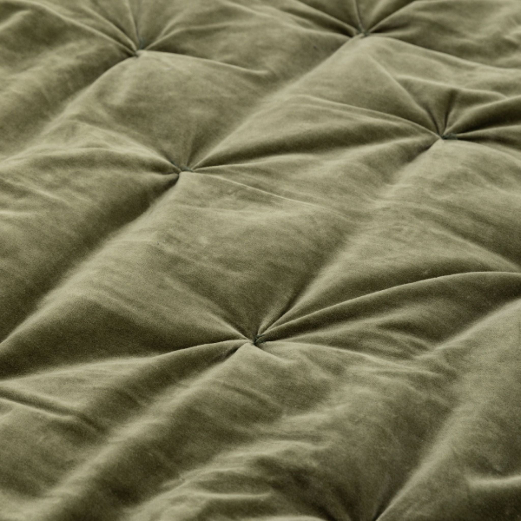 Opulent Green Velvet Bedspread (W2.2m x D2.4m)