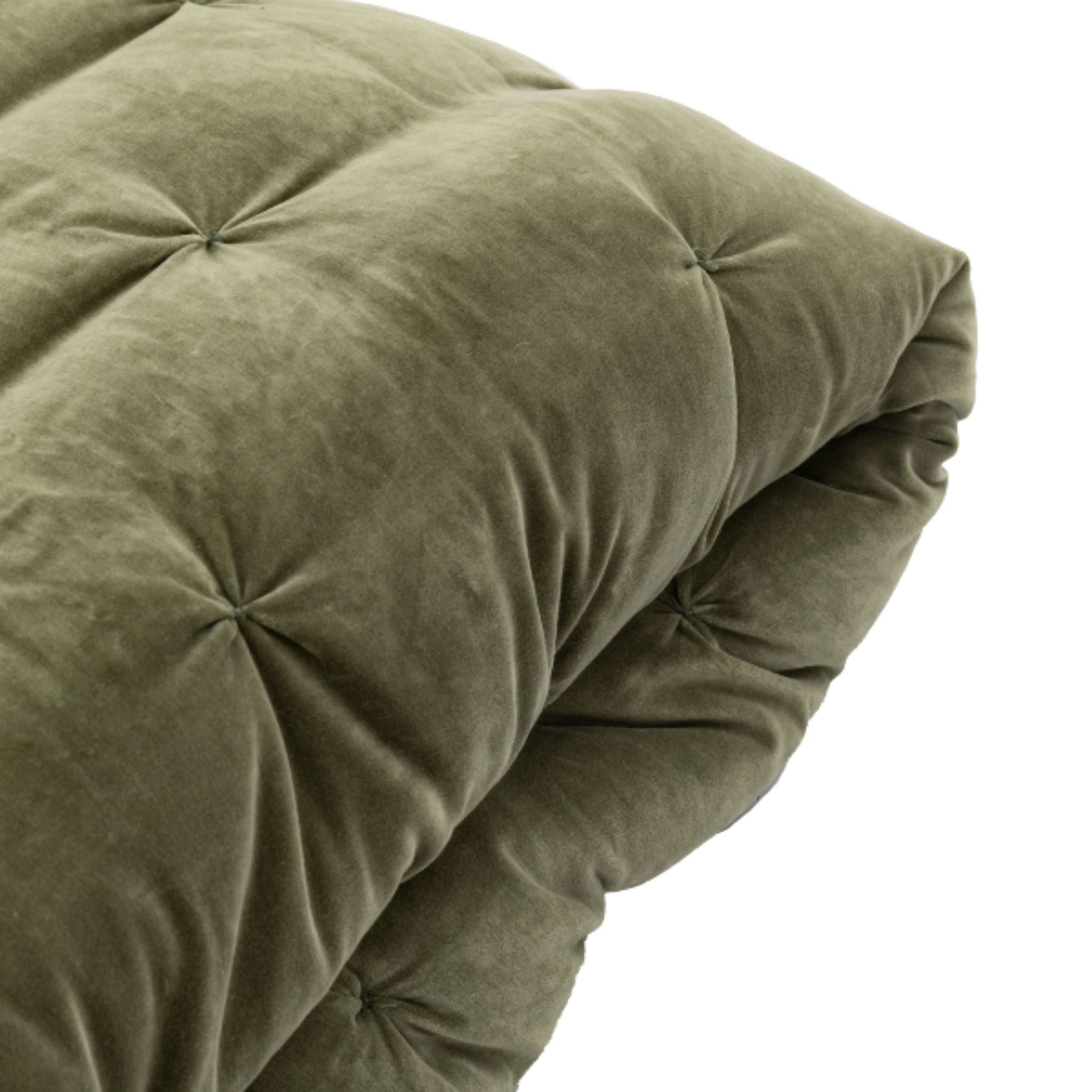 Opulent Green Velvet Bedspread (W2.2m x D2.4m)