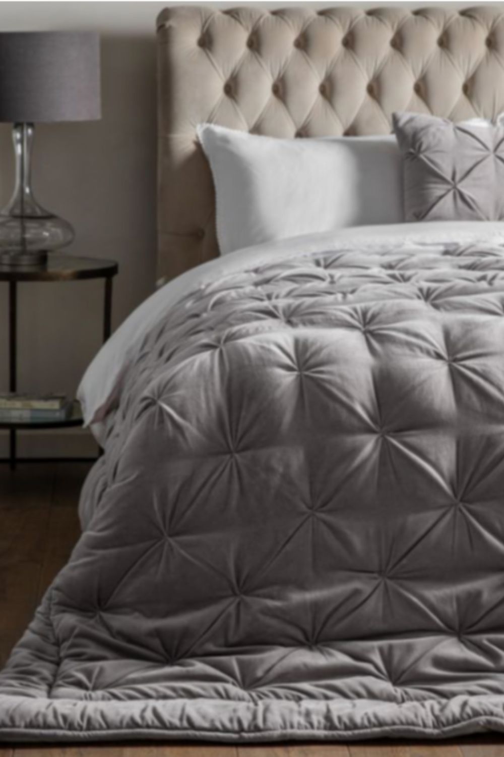 Opulent Velvet Bedspread — Soft Neutral – Elm and Grey