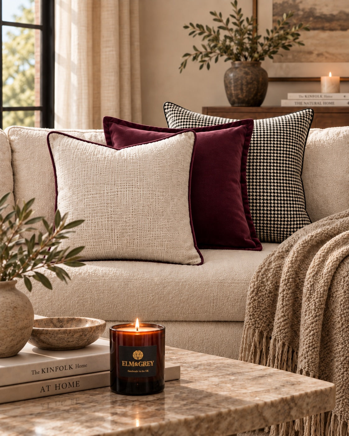 Isla, Plum & Pearl Curated Cushion Trio