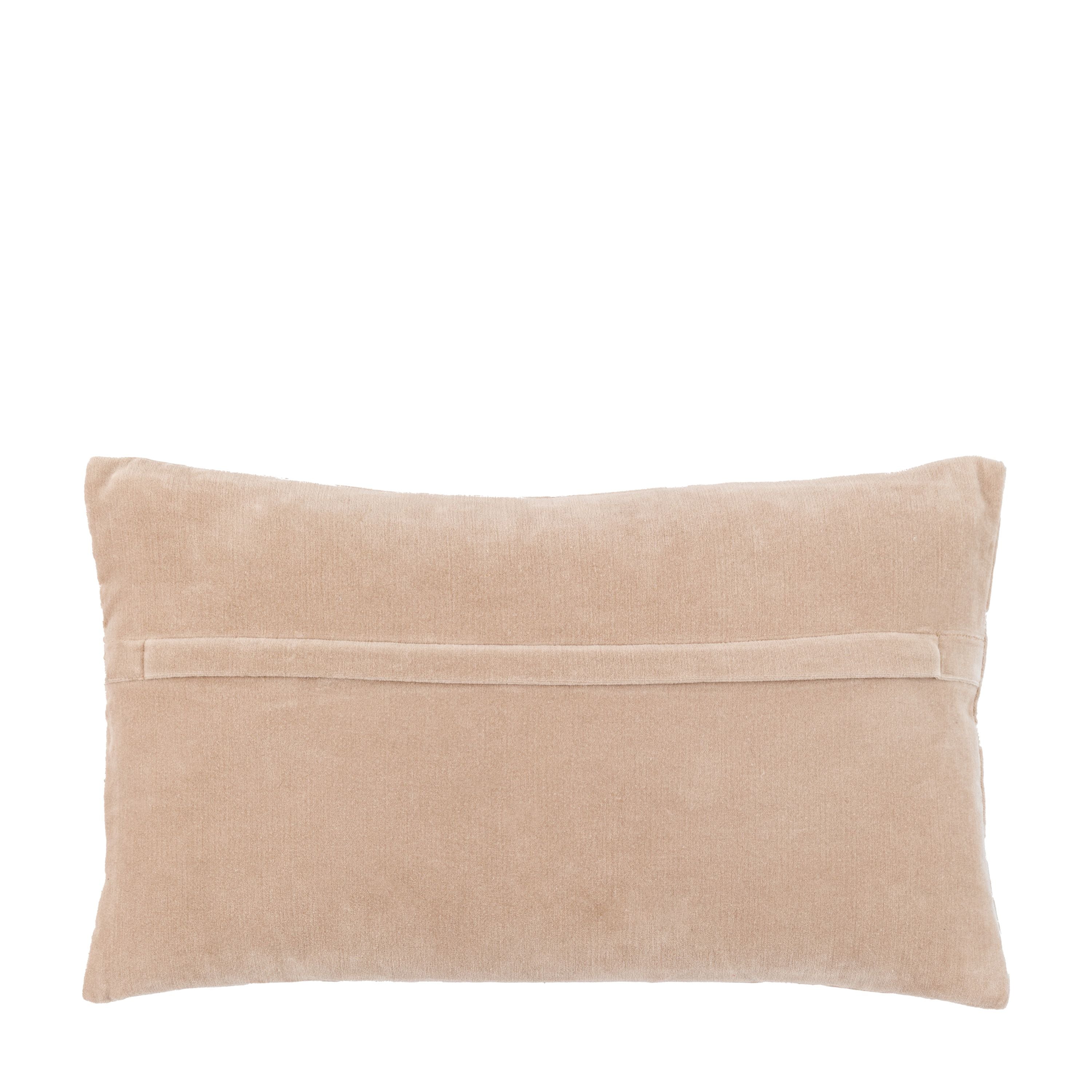 Beige pillow on a white background