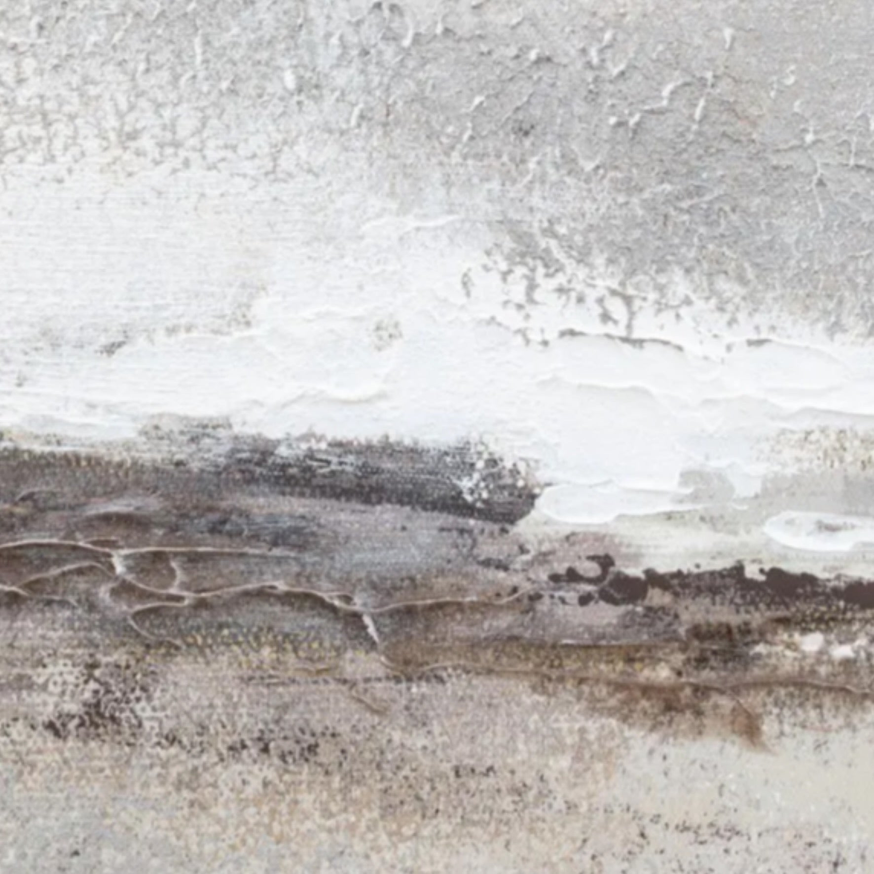 Close-up of a textured surface with a mix of gray, white, and brown tones by Elm & Grey 