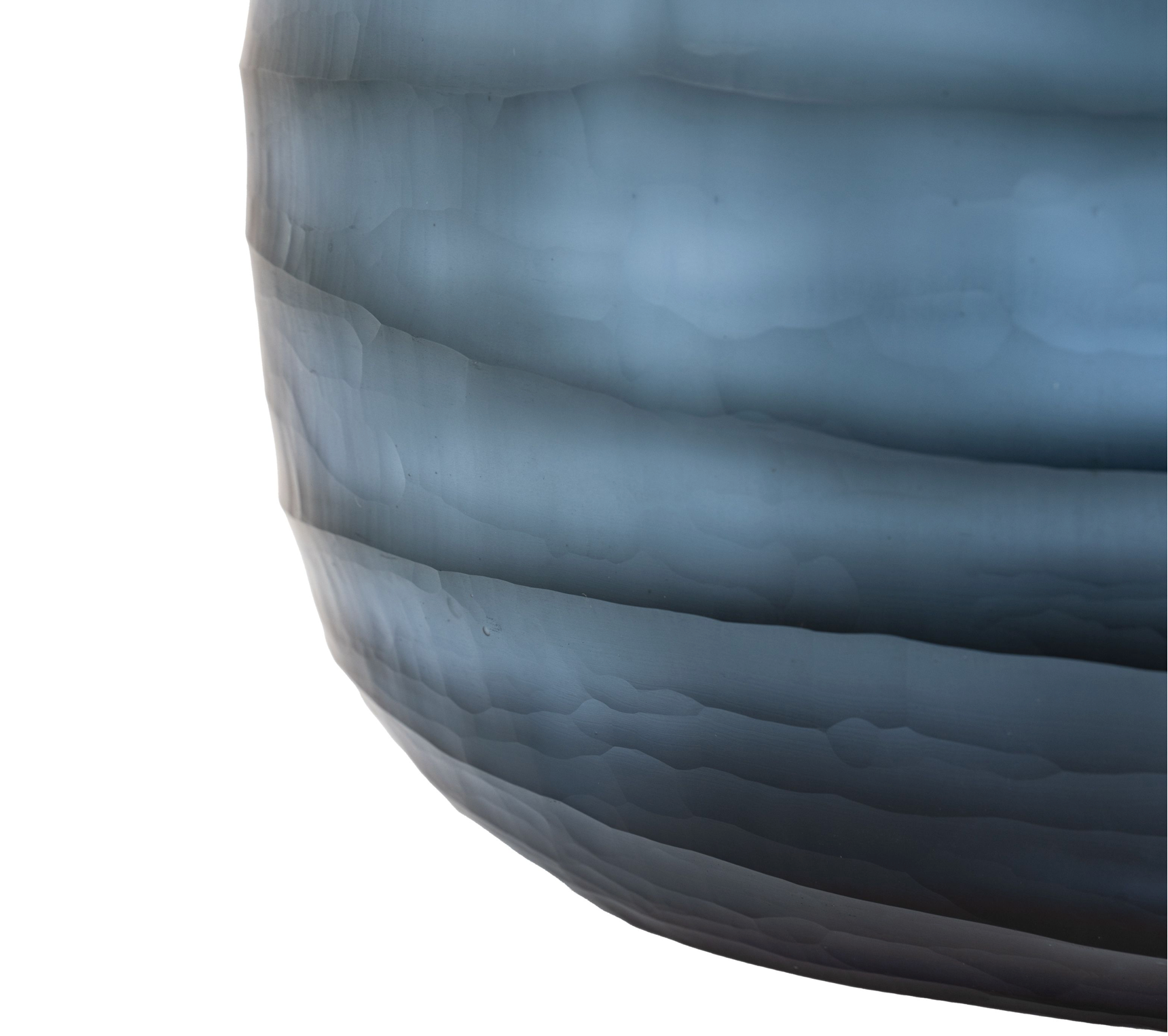 Sintra Handblown Carved Glass Vase — Ink (Large)