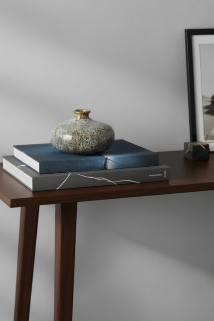 Small Bud Vase on coffee table books