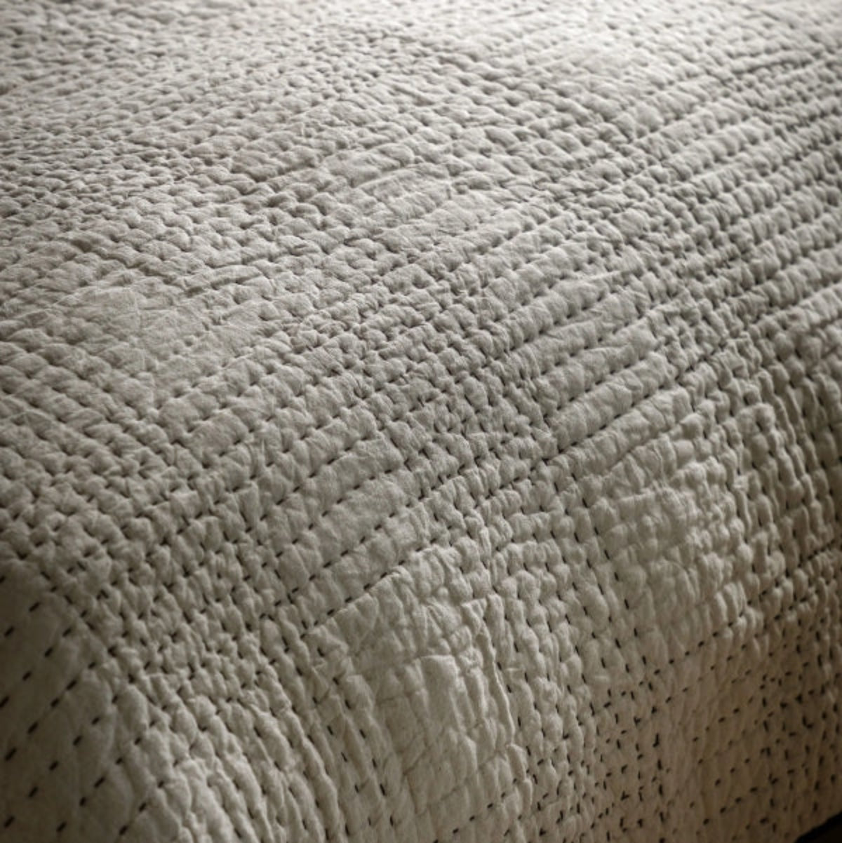 Close-up of textured neutral fabric
