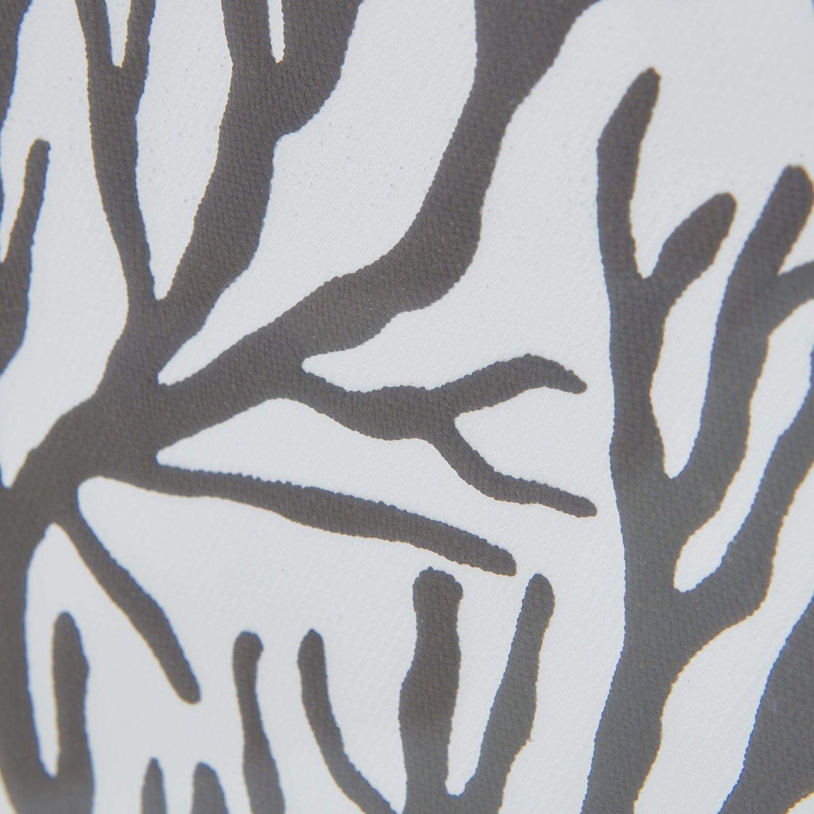 Close up of tidal coral silhouette framed print on a white background, Elm & Grey.