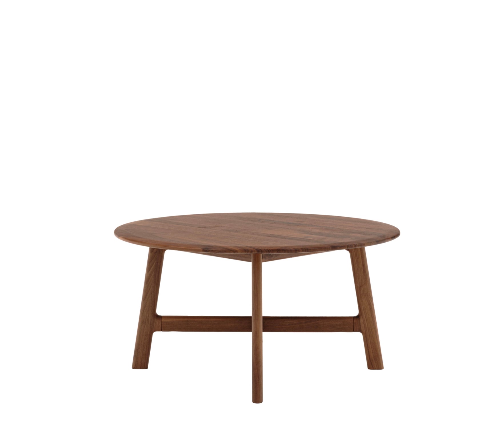 Valencia Solid Walnut Round Coffee Table – Mid-Century Modern Design