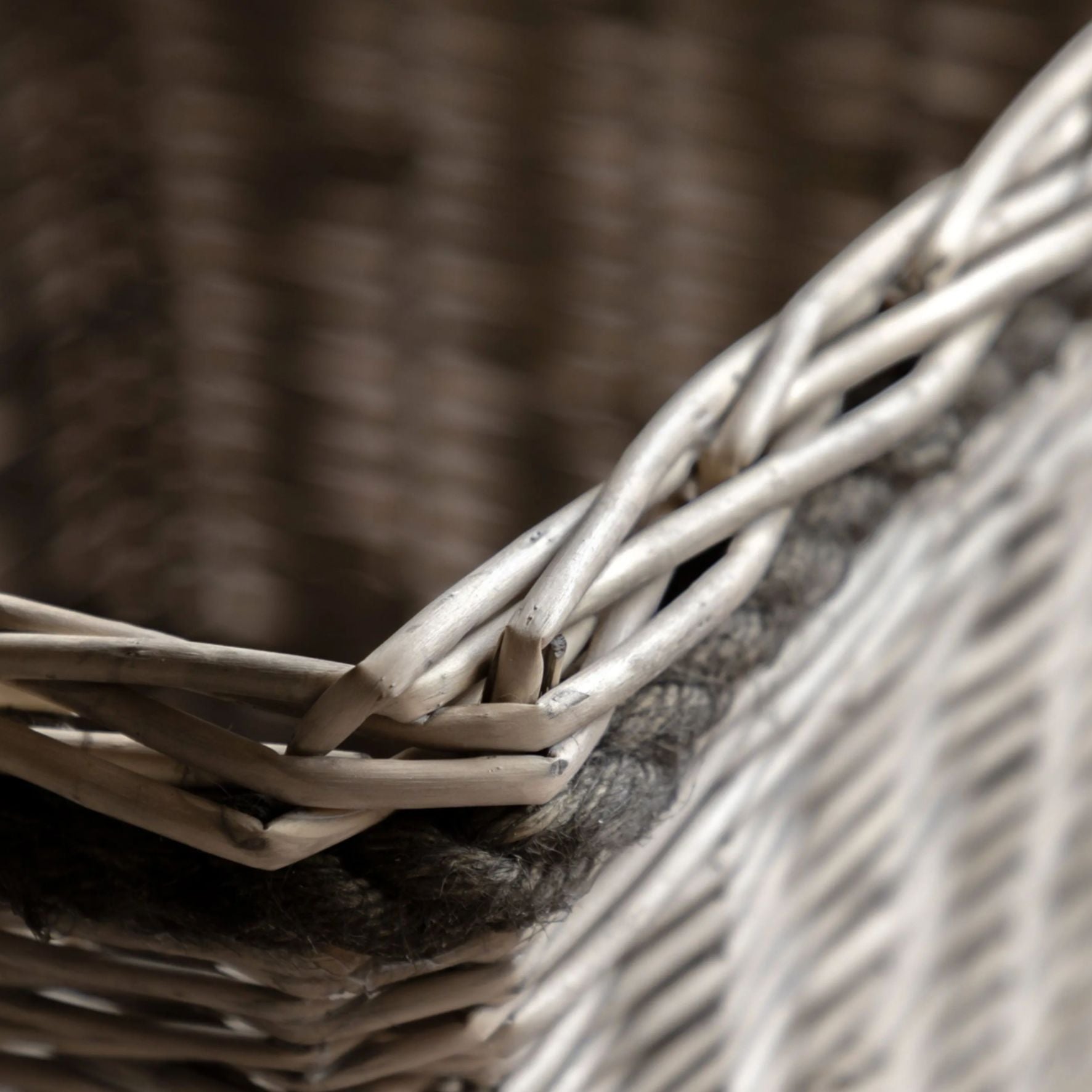 Woven Log Basket Natural Set of 3