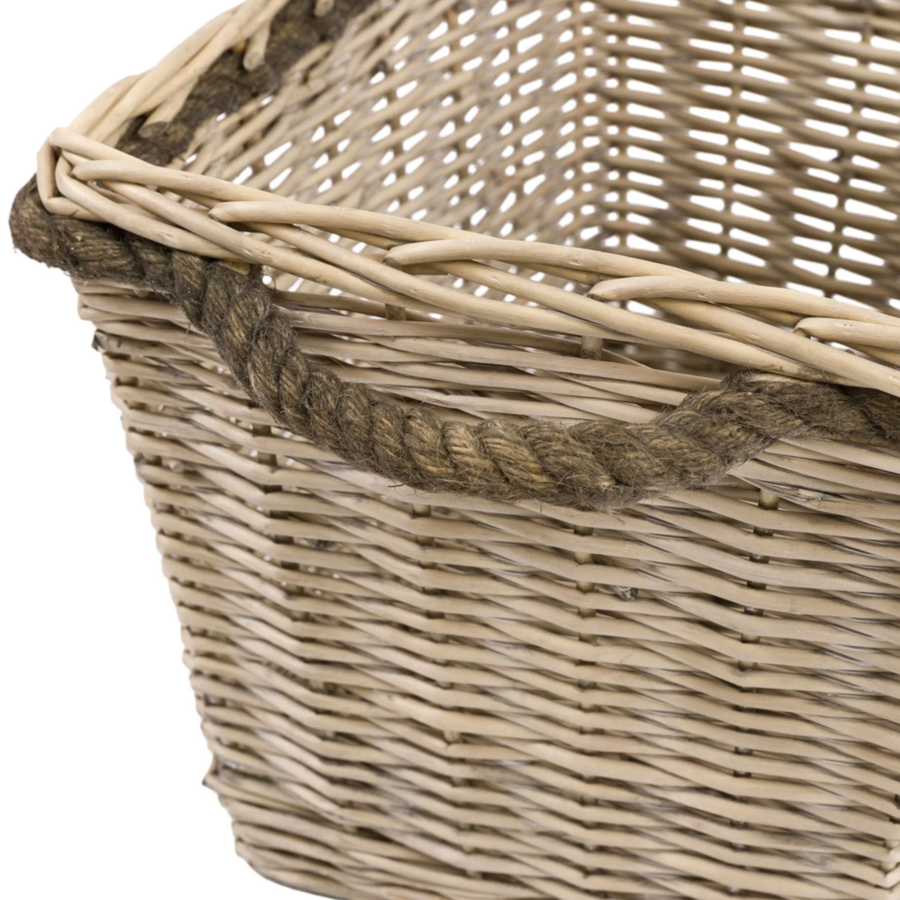 Woven Log Basket Natural Set of 3