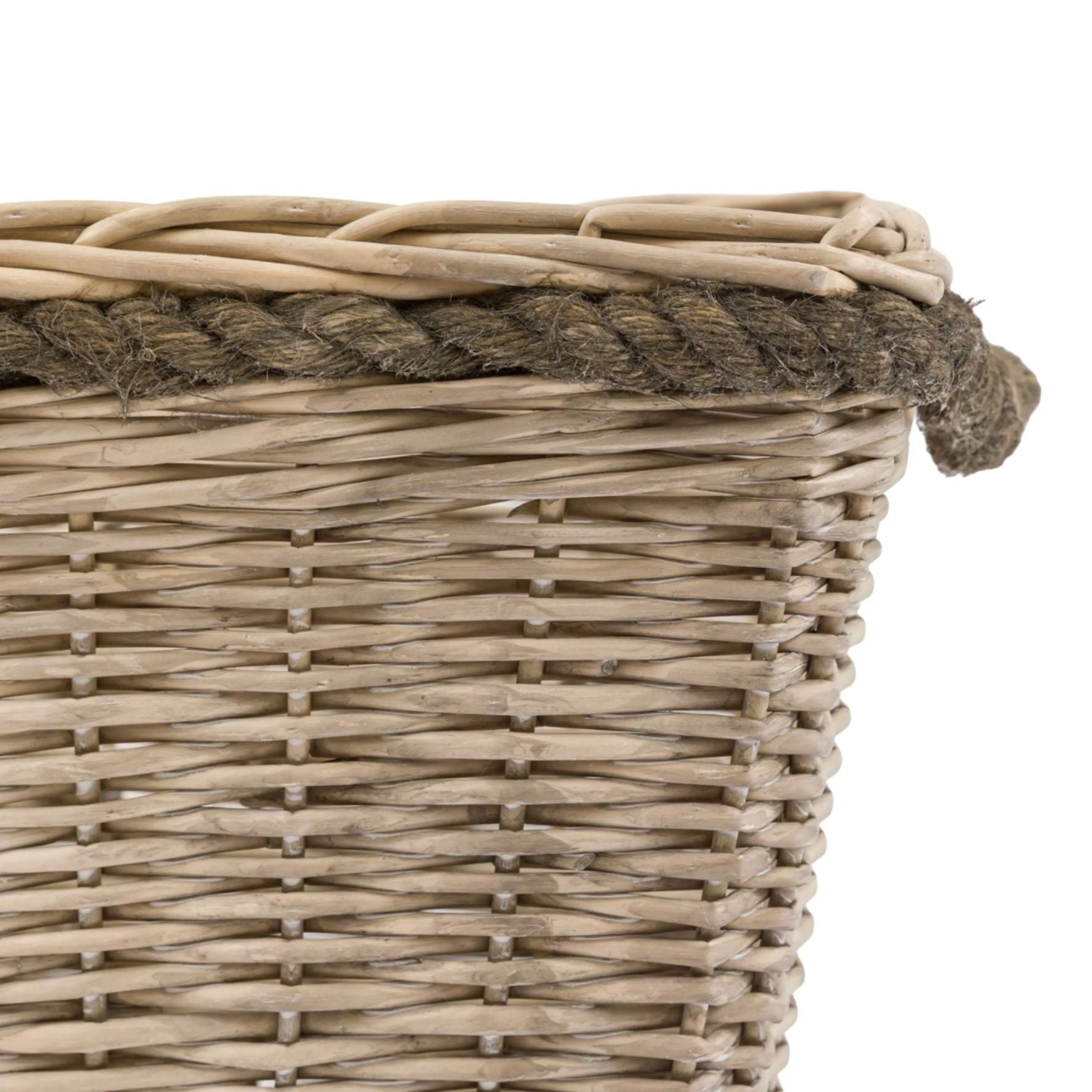 Woven Log Basket Natural Set of 3