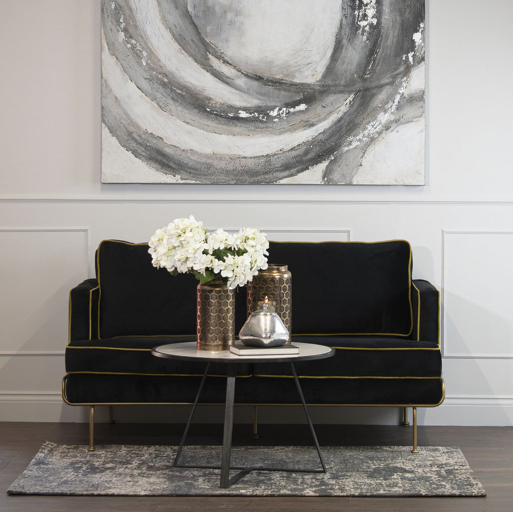 Grey And Marble Low Coffee Table