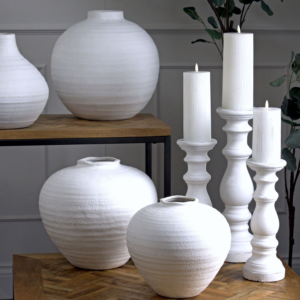Sana Matt White Ceramic Vase