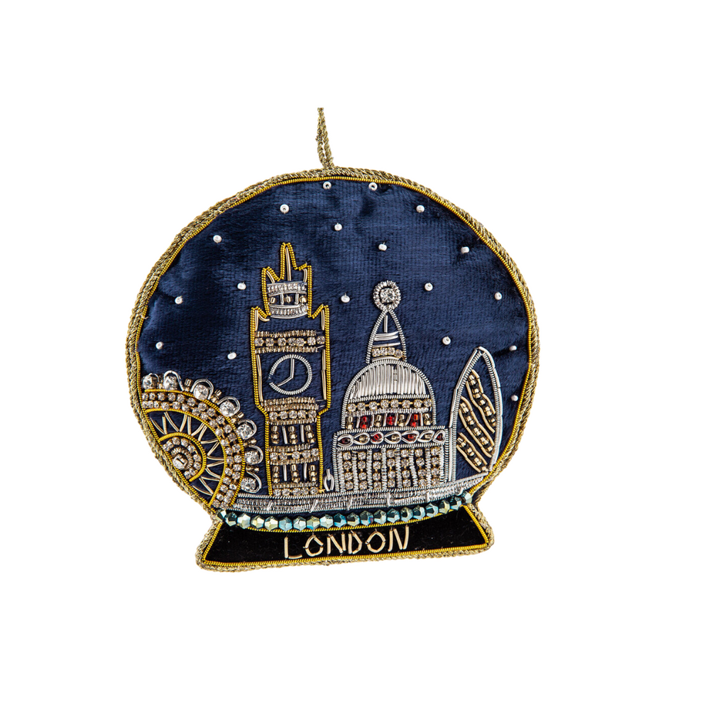 Coronation Hanging Decoration 2023 Tinker Tailor Navy London Sights Snow Globe Close Up