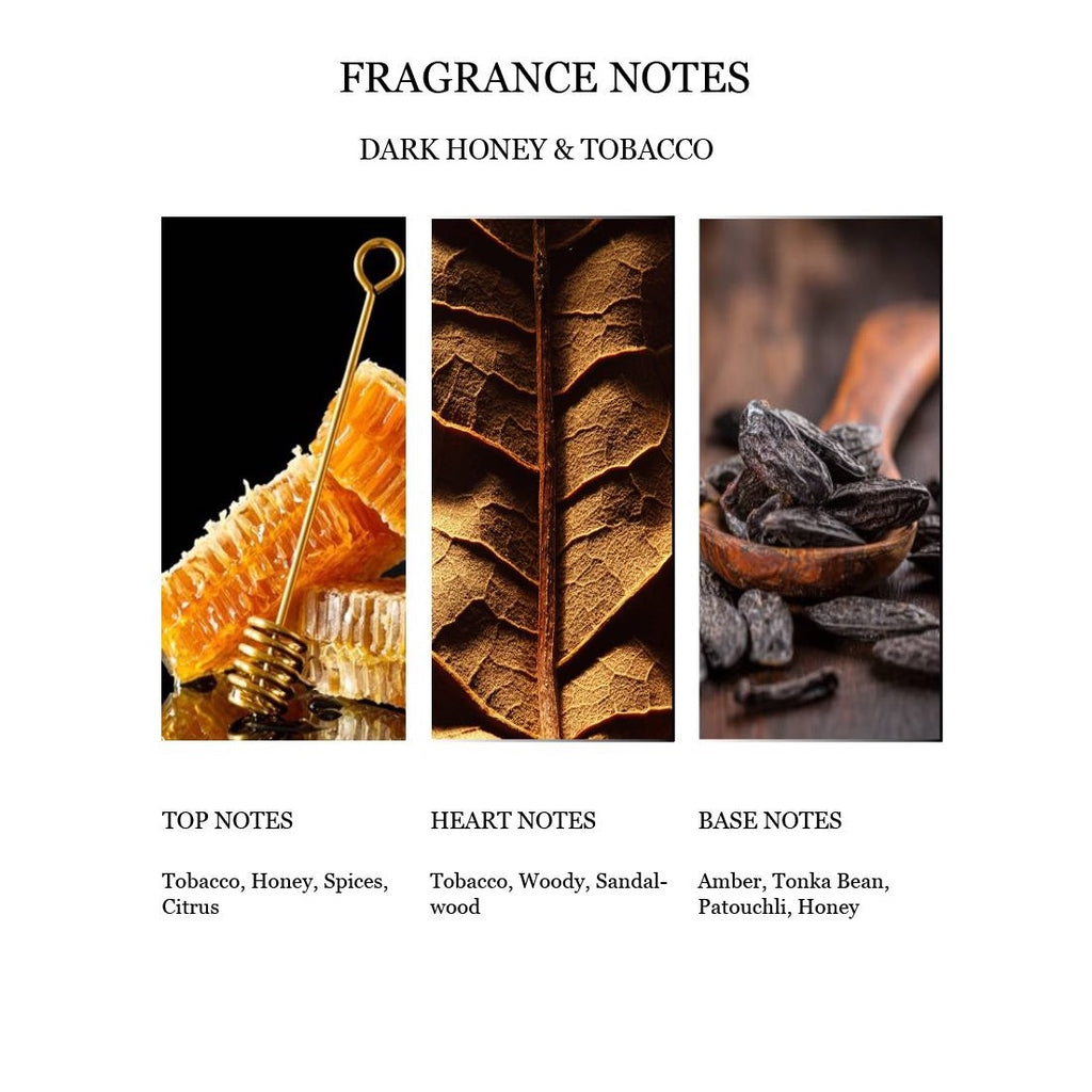 Fragrance Notes Dark Honey and Tobacco