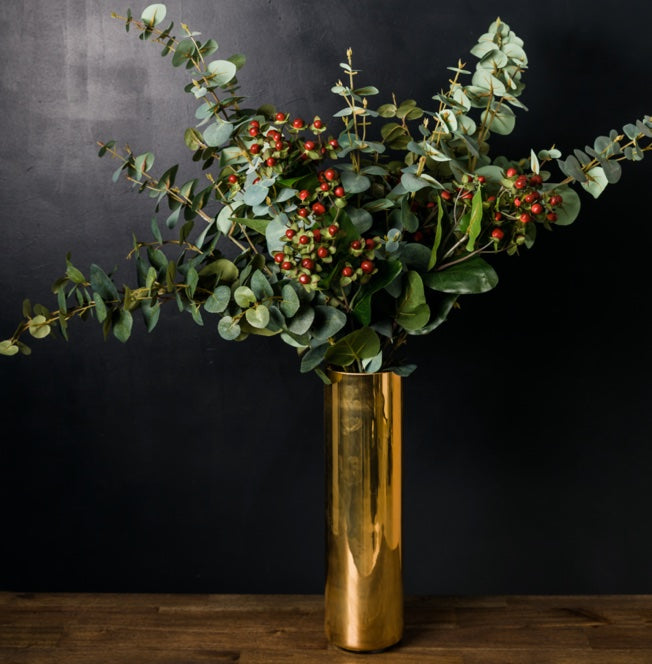 Eucalyptus and Red Berries.