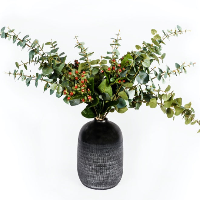 Eucalyptus and Red Berries.