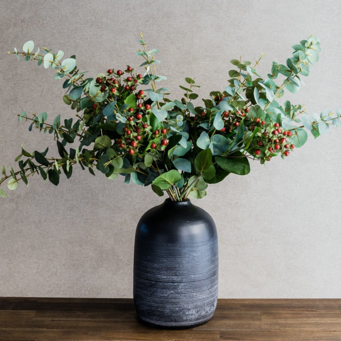 Eucalyptus and Red Berries.