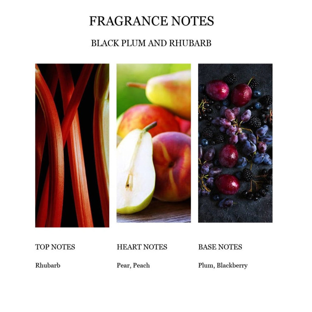 Fragrance Notes Black Plum and Rhubarb